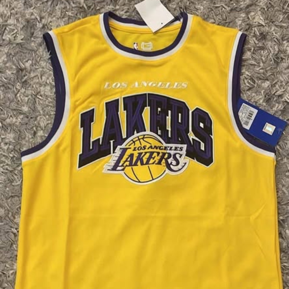 BRAND NEW men nba NBA los angeles lakers blank jersey size S & M